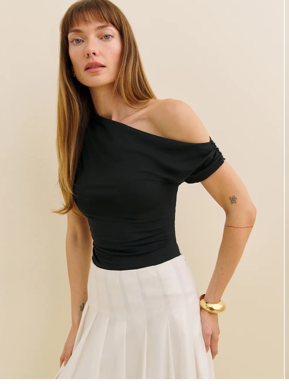 Reformation Bella Knit Top - Black